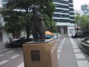 The Godzilla statue in front of Hibiya Chanter