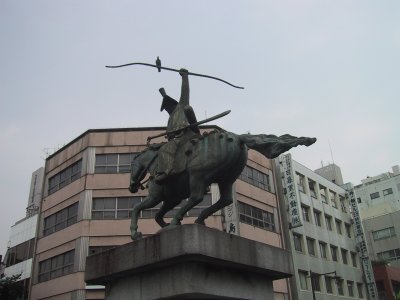 The Dokan Ota statue in the Dokan park. 