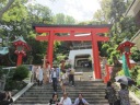 江島神社　朱塗りの大鳥居