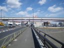 日光街道（国道４号）　荒川に架かる千住新橋を渡る