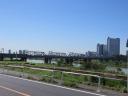 多摩堤通り　東海道新幹線、横須賀線鉄橋