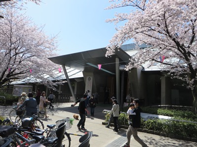 桜が満開の飛鳥山公園　北区飛鳥山博物館