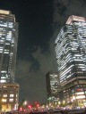 東京駅丸の内口　東京ステーションホテルから見た丸ビルと新丸ビル