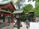 上野公園　上野東照宮　ぼたん苑出口前　表参道　水舎、銅燈籠