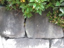 第一京浜　高輪二丁目交差点　高輪海岸の石垣石
