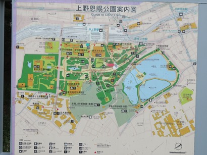  上野公園　セブンアーティスト演技前　界隈案内図 