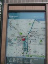 北十間川沿い遊歩道　京成橋交差点　界隈案内図
