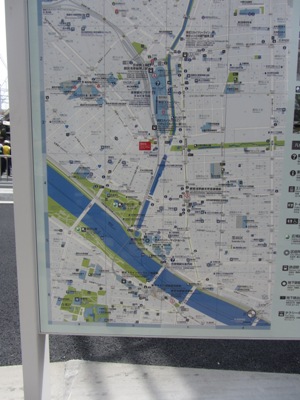 言問通り　東武伊勢崎線　とうきょうスカイツリー駅（旧　業平橋駅）　界隈案内図