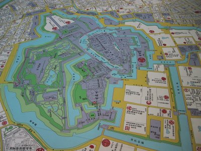 <B>The Edo map in the end of Edo Period (Edo castle) </B>