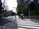 区立上野中学校先の三叉路を右折