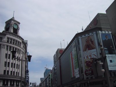 The No.1 shopping quarter of Japan, 4 chome intersection of Ginza