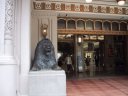The lion statue of the symbol of the MITSUKOSHI head office 