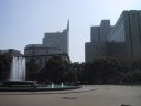 I passed over the big fountain side of Hibiya Park, and went straight on.