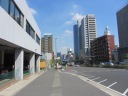 桜田通り（国道１号）　高輪消防署　名光坂を下
