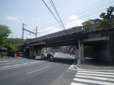 横須賀街道(国道16号) 横須賀線ガード下をくぐる