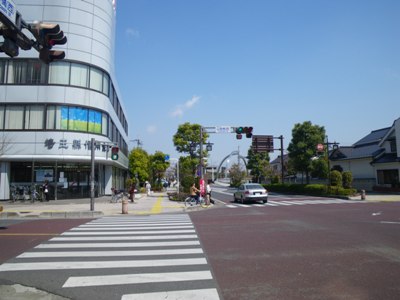 県道400号春日部停車場線 公園橋(西)交差点で左折、県道2号さいたま春日部線へ