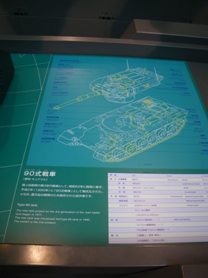 朝霞駐屯地 陸上自衛隊 広報センター 1階 90式戦車