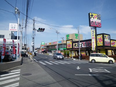 川越街道 高階南小学校入口交差点
