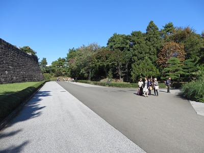 皇居 東御苑 石垣沿いに北上、右折して二の丸公園 都道府県の木へ