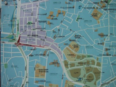 麻布十番案内図