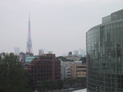 ヒルサイドから見たテレビ朝日と東京タワー