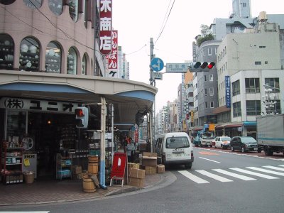 合羽橋交差点(かっぱ橋道具街)