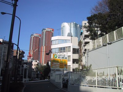 A distant view of Roppongi where redevelopment is in progress.