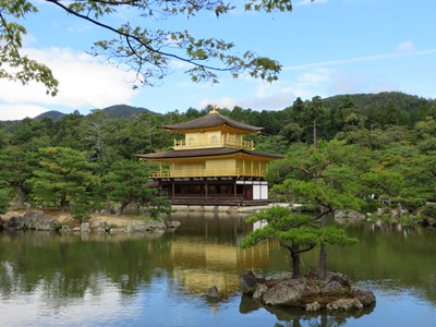 金閣寺(鹿苑寺) 鏡湖池 金閣