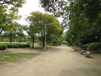 大阪城公園 西の丸庭園 西の遊歩道に沿って南下