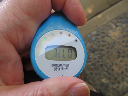 駒場公園 旧前田侯爵邸(和館) 玄関前 熱中症計はほぼ安全