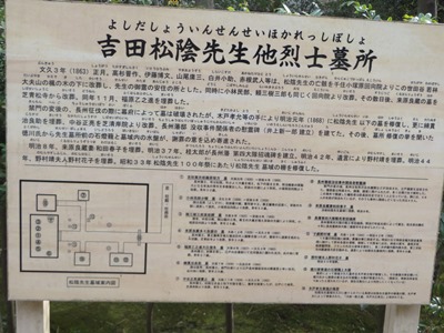 松陰神社 吉田松陰先生他烈士墓所 案内