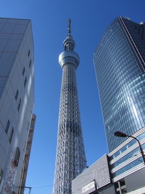 北十間川の京成橋から見た東京スカイツリー