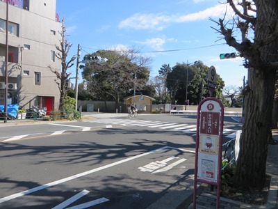 都道神田白山線 谷中霊園入口