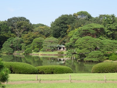 六義園 吹上茶屋、臥龍石