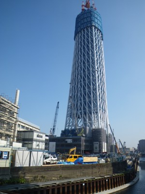 言問通り 北十間川に架かる東武橋を渡る