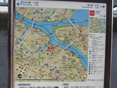 隅田川テラス 入口 界隈案内図