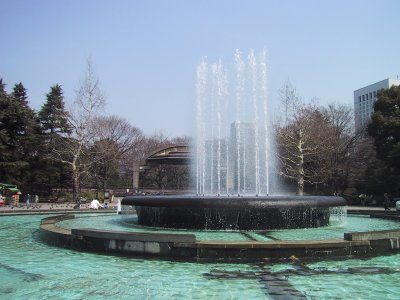 The big fountain of Hibiya Park 