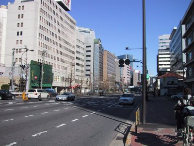 Scenery of Fuda no Tsuji to the direction of the 1st Keihin (Mita) 