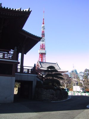 Shiba Zoujouji temple and Tokyo Tower